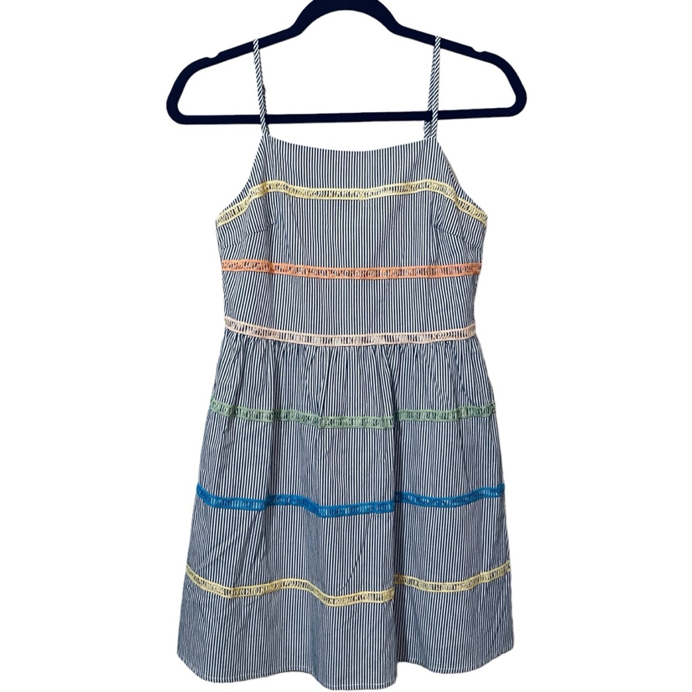 Andree by Unit Women's Small Striped Sundress Tank Sleeveless Spaghetti‎ Straps
